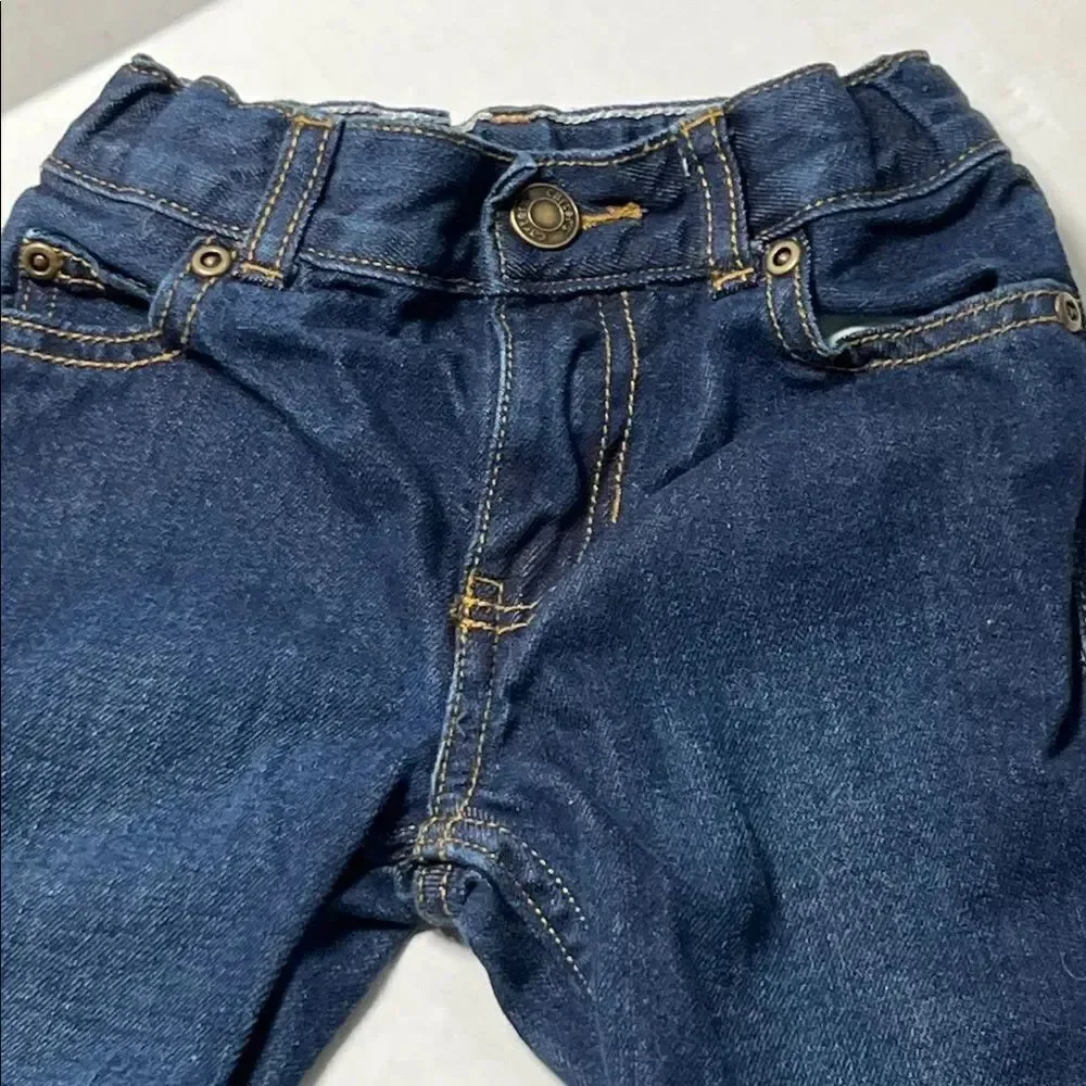 Carter’s dark blue denim straight leg jeans adjustable waist size 3T